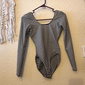 American Apparel striped bodysuit